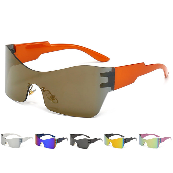 Women Cycling Sunglasses Sunscreen Transparent Large Lens Windproof Dustproof Anti-UV Clear View Eye Image 7
