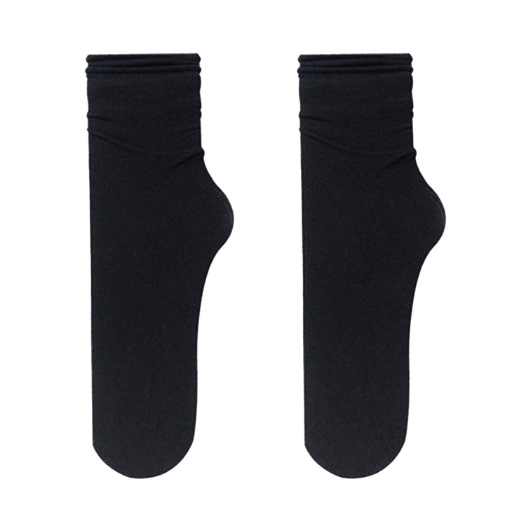 1 Pair Women Summer Socks Thin Anti-slip High Elasticity Soft Sweat Absorption Breathable Yoga Summer Mid Tube Socks Image 2