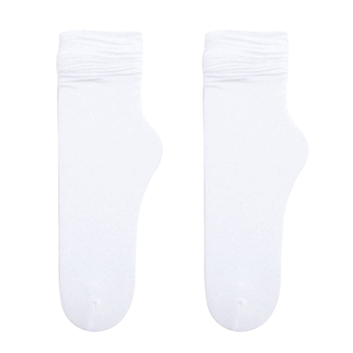 1 Pair Women Summer Socks Thin Anti-slip High Elasticity Soft Sweat Absorption Breathable Yoga Summer Mid Tube Socks Image 3