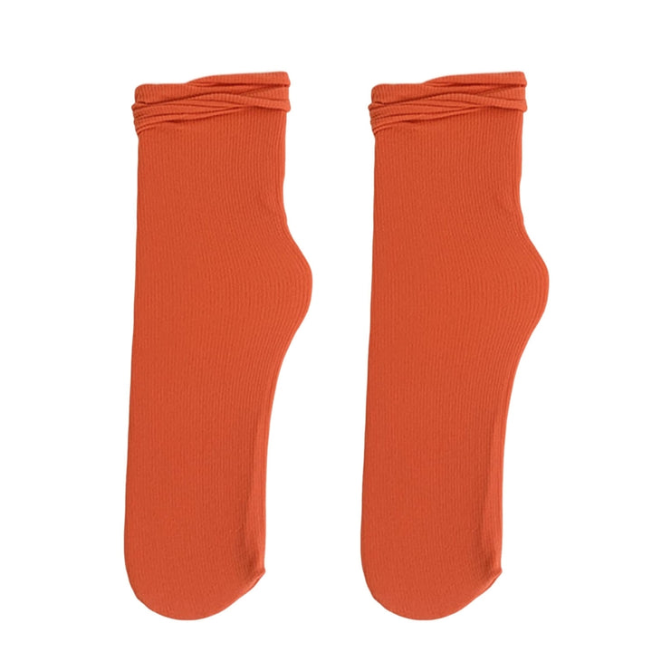 1 Pair Women Summer Socks Thin Anti-slip High Elasticity Soft Sweat Absorption Breathable Yoga Summer Mid Tube Socks Image 4