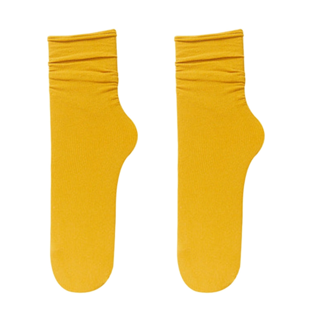 1 Pair Women Summer Socks Thin Anti-slip High Elasticity Soft Sweat Absorption Breathable Yoga Summer Mid Tube Socks Image 4