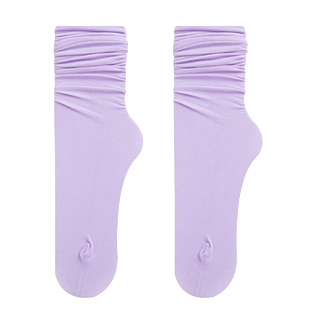 1 Pair Women Summer Socks Thin Anti-slip High Elasticity Soft Sweat Absorption Breathable Yoga Summer Mid Tube Socks Image 8