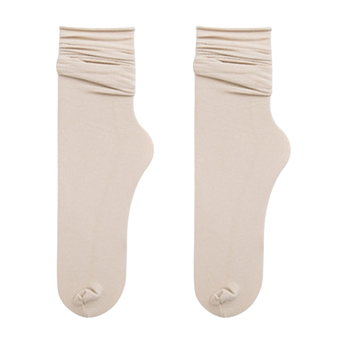 1 Pair Women Summer Socks Thin Anti-slip High Elasticity Soft Sweat Absorption Breathable Yoga Summer Mid Tube Socks Image 9