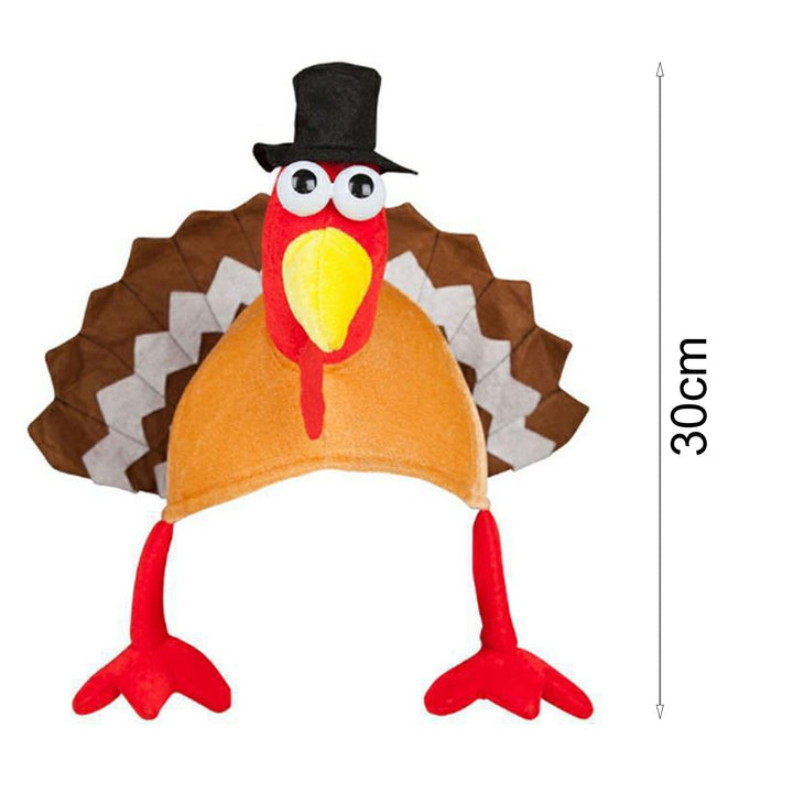 Feather Tail Long Leg Turkey Hat Halloween Thanksgiving Stage Performance Hat Party Supplies Image 6