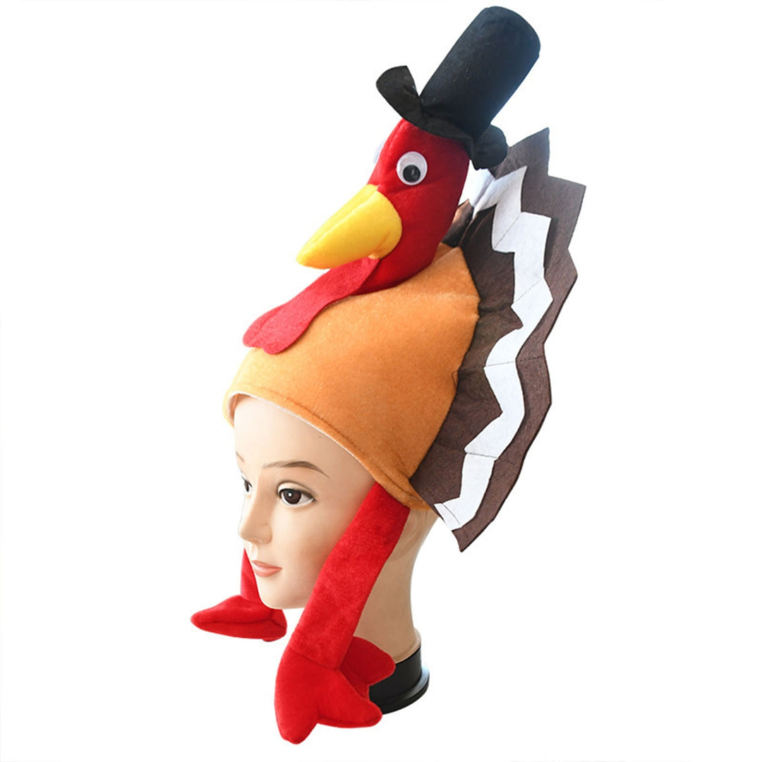Feather Tail Long Leg Turkey Hat Halloween Thanksgiving Stage Performance Hat Party Supplies Image 8
