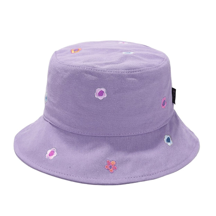 Women Sun Hat Flower Embroidery Deep Round Top Breathable Lightweight Sunscreen Foldable Washable Women Fisherman Hat Image 1