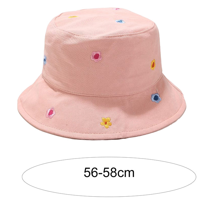 Women Sun Hat Flower Embroidery Deep Round Top Breathable Lightweight Sunscreen Foldable Washable Women Fisherman Hat Image 11