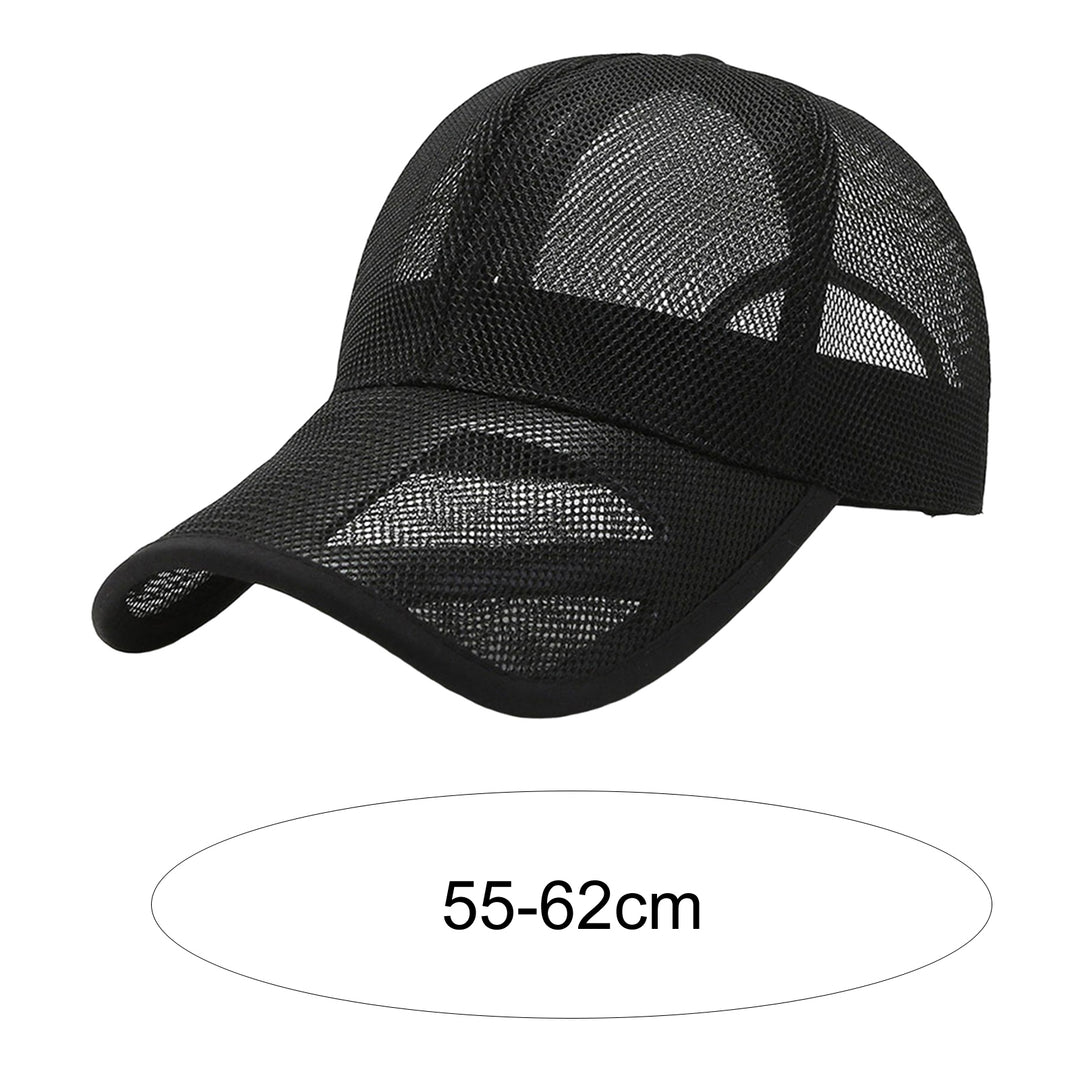 Men Baseball Hat Hollow Out Mesh Breathable Quick-drying Solid Color Sunscreen Adjustable Outdoor Golf Sun Hat Headwear Image 11