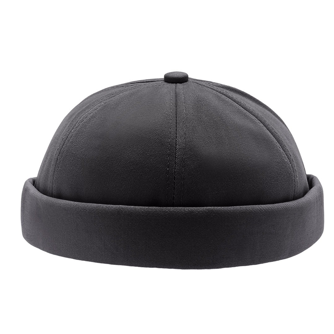 Women Men Beanie Hat Round Solid Color Adjustable No Brim Breathable Decorative Hip Hop Street Dancer Skullcap Headwear Image 3