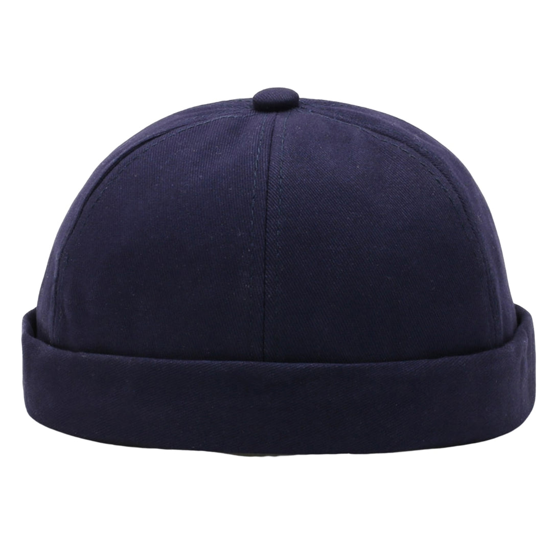 Women Men Beanie Hat Round Solid Color Adjustable No Brim Breathable Decorative Hip Hop Street Dancer Skullcap Headwear Image 4