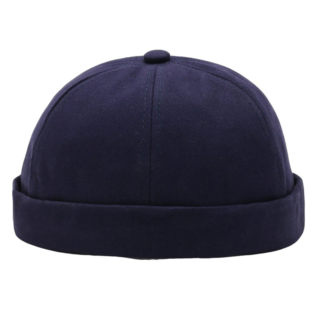 Women Men Beanie Hat Round Solid Color Adjustable No Brim Breathable Decorative Hip Hop Street Dancer Skullcap Headwear Image 1