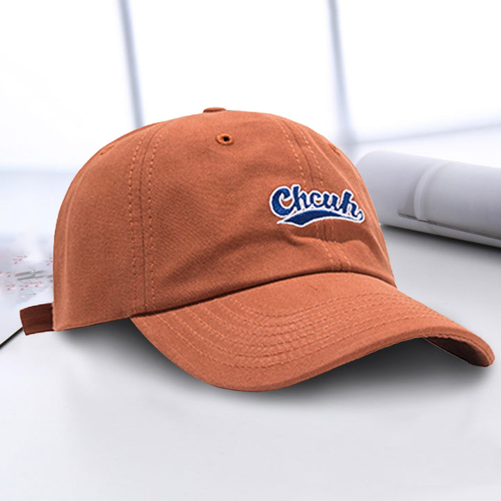 Women Men Baseball Hat Letter Embroidery Long Brim Unisex Solid Color Sunshade Anti-UV Portable Korean Women Peaked Hat Image 9