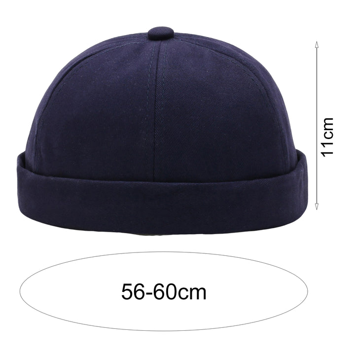 Women Men Beanie Hat Round Solid Color Adjustable No Brim Breathable Decorative Hip Hop Street Dancer Skullcap Headwear Image 10