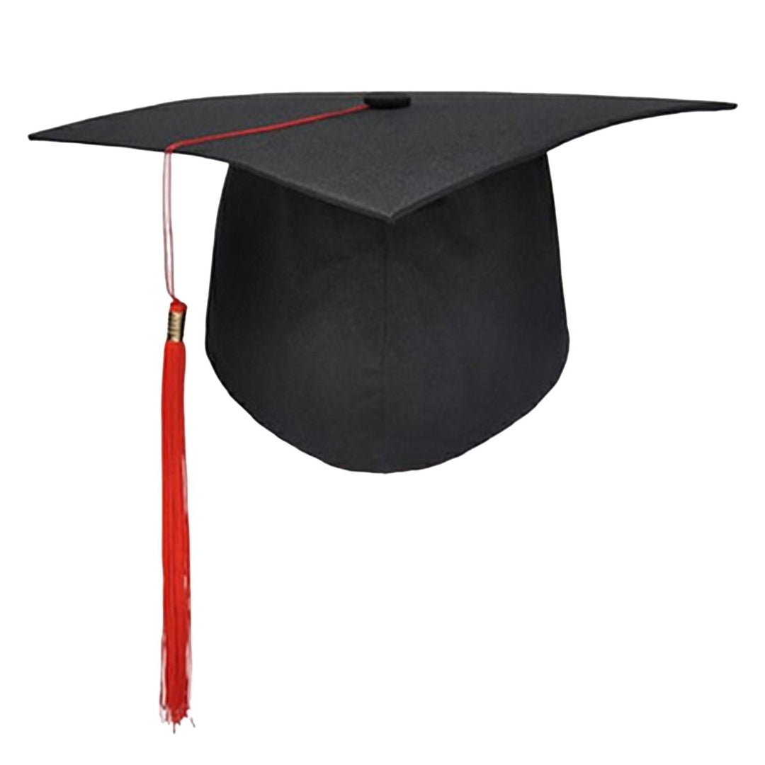 Mortarboard Tassels Solid Color Classic Design Square Board Breathable Decorative Unisex Graduation Party Hierophant Hat Image 1