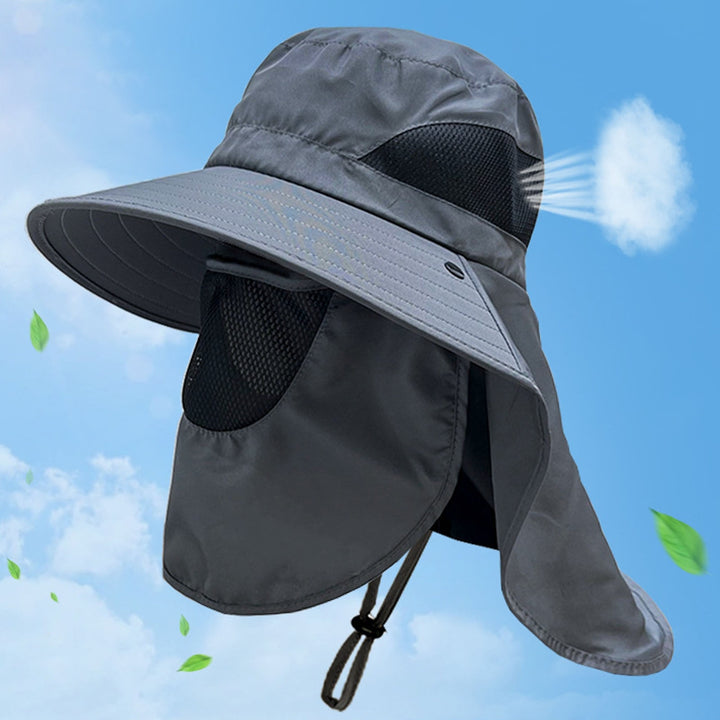 Outdoor Hat Scarf Breathable Neck Protective Wide Brim Unisex Anti-slip Full Protection Windproof Image 9