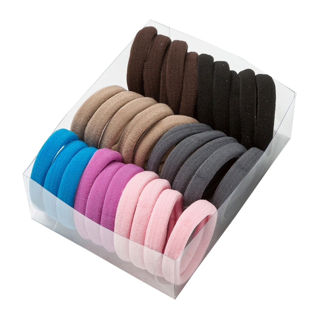 30Pcs Anti-fall Tight Hair Tie High Elastic Simple Hair Ropes Hair Accessories Image 4