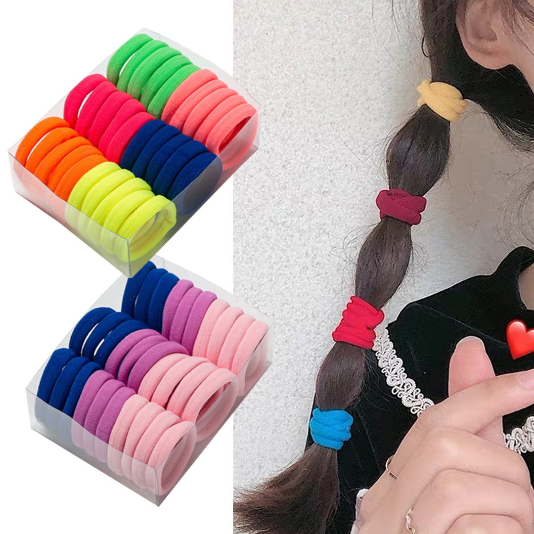 30Pcs Anti-fall Tight Hair Tie High Elastic Simple Hair Ropes Hair Accessories Image 8