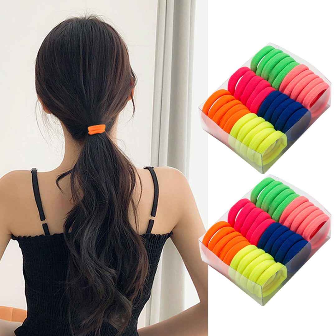 30Pcs Anti-fall Tight Hair Tie High Elastic Simple Hair Ropes Hair Accessories Image 9