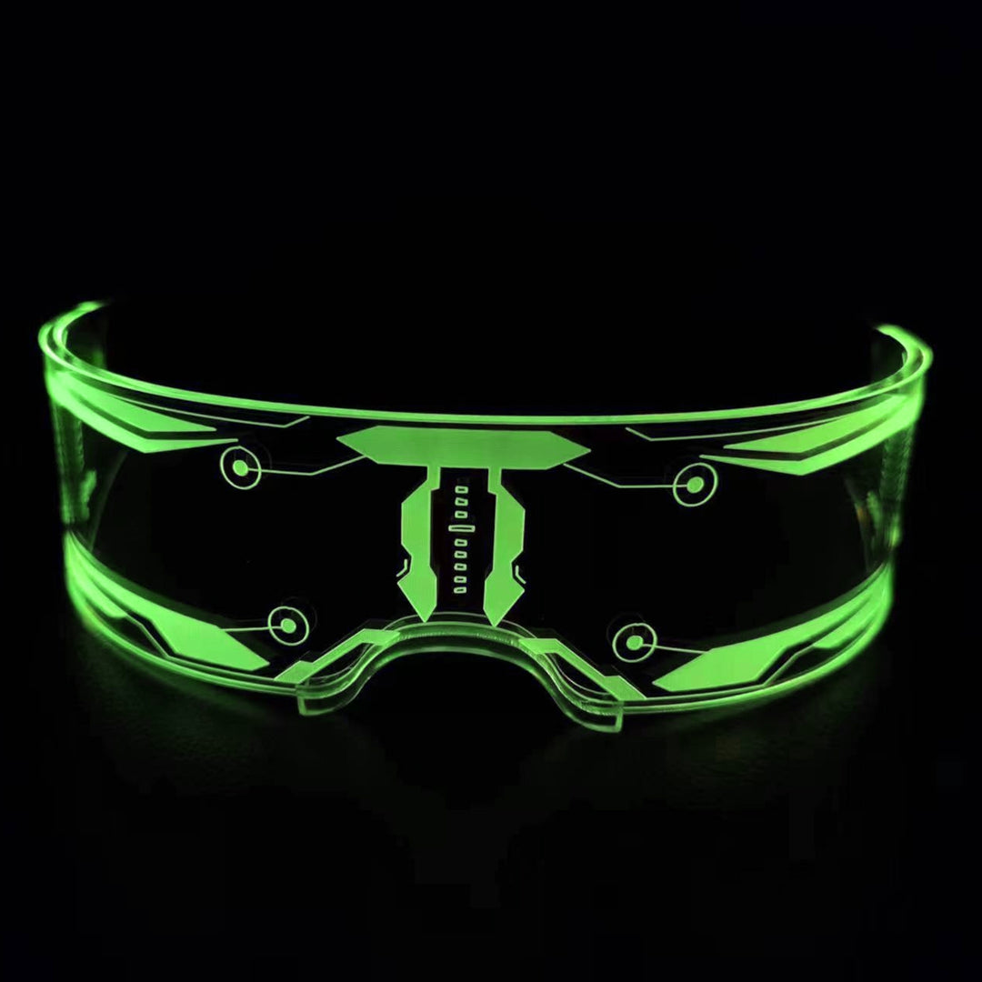 Club LED Glasses Seven Colors Cyberpunk Colorful Unisex Light Up Decorative Transparent Disco Dancing LED Eyeglasses Image 4