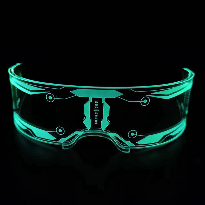 Club LED Glasses Seven Colors Cyberpunk Colorful Unisex Light Up Decorative Transparent Disco Dancing LED Eyeglasses Image 8