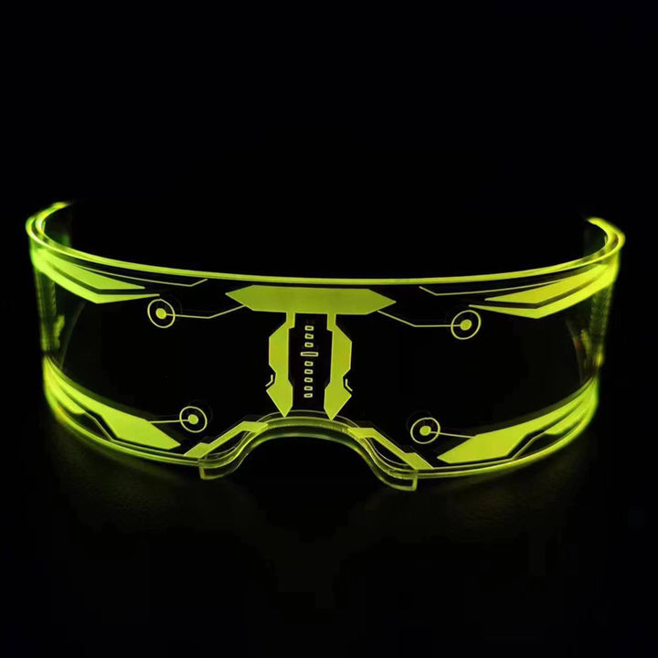Club LED Glasses Seven Colors Cyberpunk Colorful Unisex Light Up Decorative Transparent Disco Dancing LED Eyeglasses Image 9