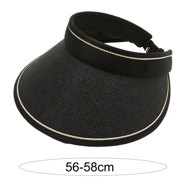 Women Summer Sun Hat Big Brim Protect Face Adjustable Contrast Color Empty Top Sun Protection Foldable Outdoor Travel Image 8