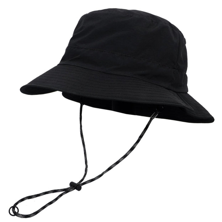 Men Fisherman Hat Adjustable Strap Wide Brim Solid Color Flat Top Quick Dry Sunscreen Breathable Camping Gardening Men Image 2