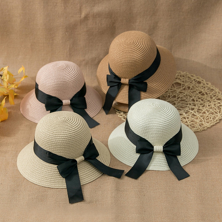 Ribbon Bowknot Decor Sun Hat Women Big Brim Sunscreen Floppy Straw Hat Fashion Accessories Image 7