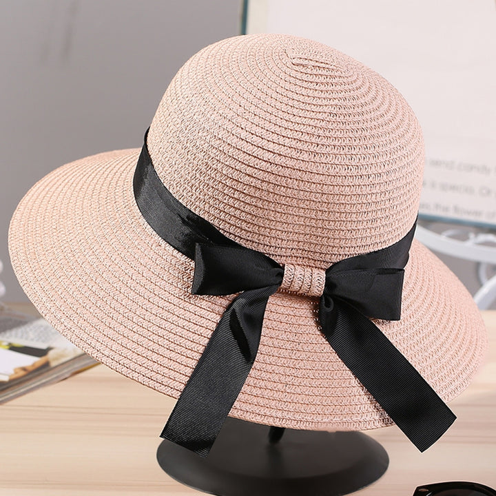 Ribbon Bowknot Decor Sun Hat Women Big Brim Sunscreen Floppy Straw Hat Fashion Accessories Image 11