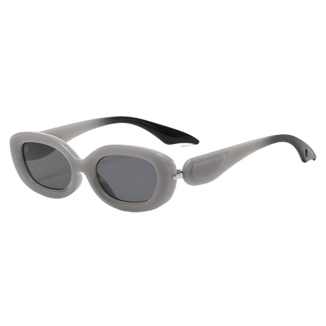 Lady Sunglasses Gradient Color Oval Frame Hip Hop Burden-Free Eye Protection Sunscreen Decorative Image 4