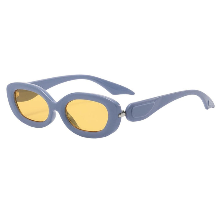 Lady Sunglasses Gradient Color Oval Frame Hip Hop Burden-Free Eye Protection Sunscreen Decorative Image 8