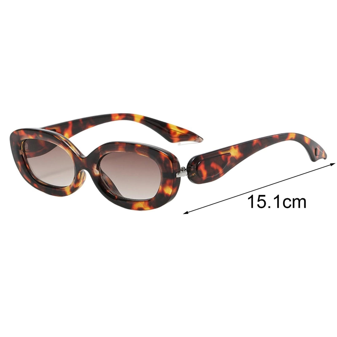 Lady Sunglasses Gradient Color Oval Frame Hip Hop Burden-Free Eye Protection Sunscreen Decorative Image 12