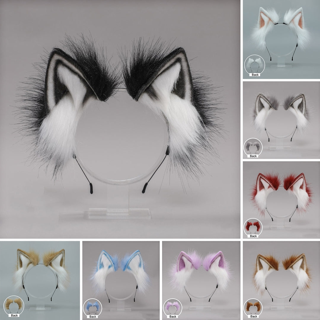 Japanese Style Metal Frame Hair Hoop Cosplay Furry Animal Cat Ears Headband Hair Accessories Image 1