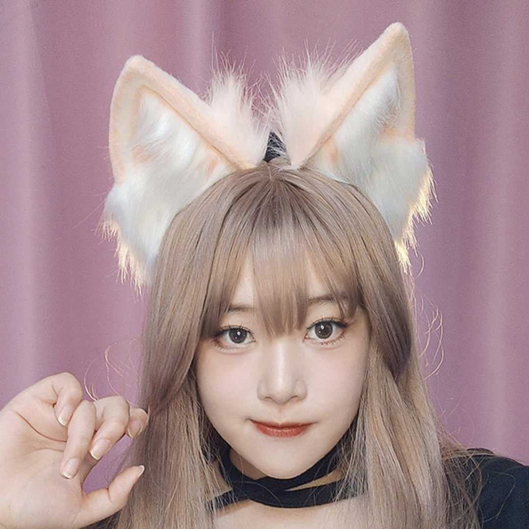 Japanese Style Metal Frame Hair Hoop Cosplay Furry Animal Cat Ears Headband Hair Accessories Image 11