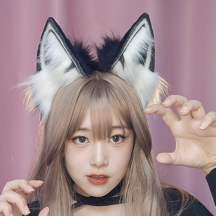 Japanese Style Metal Frame Hair Hoop Cosplay Furry Animal Cat Ears Headband Hair Accessories Image 12