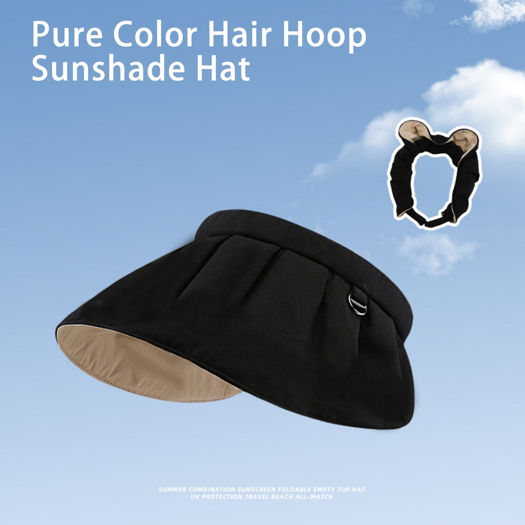 Wide Brim Empty Top Adjustable Sun Hat Baby Dual Use Hair Hoop Sunshade Hat Fashion Accessories Image 10