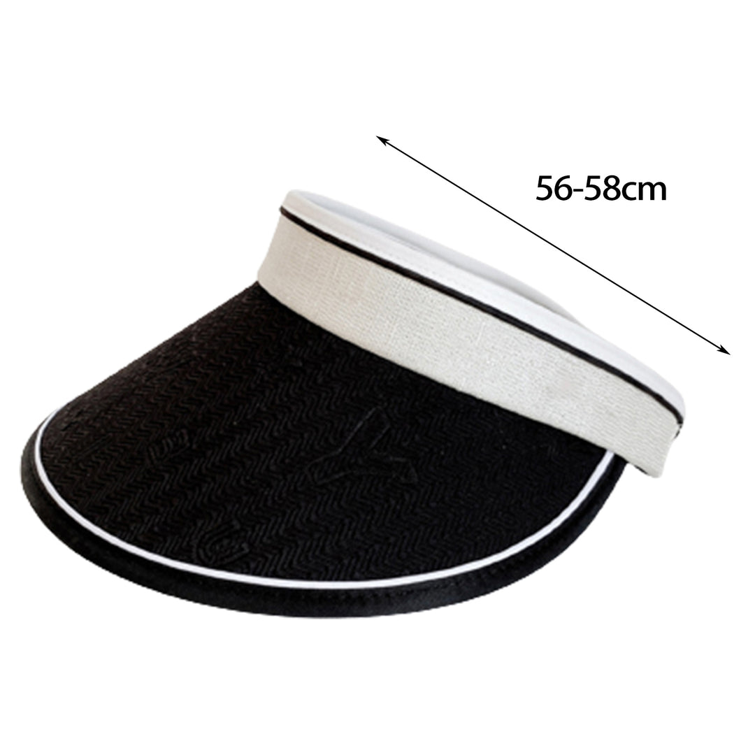 Women Sun Hat Empty Top Long Brim Sun Protection Adjustable Anti-slip Sunscreen Block Sunlight Outdoor Cycling Lady Image 9