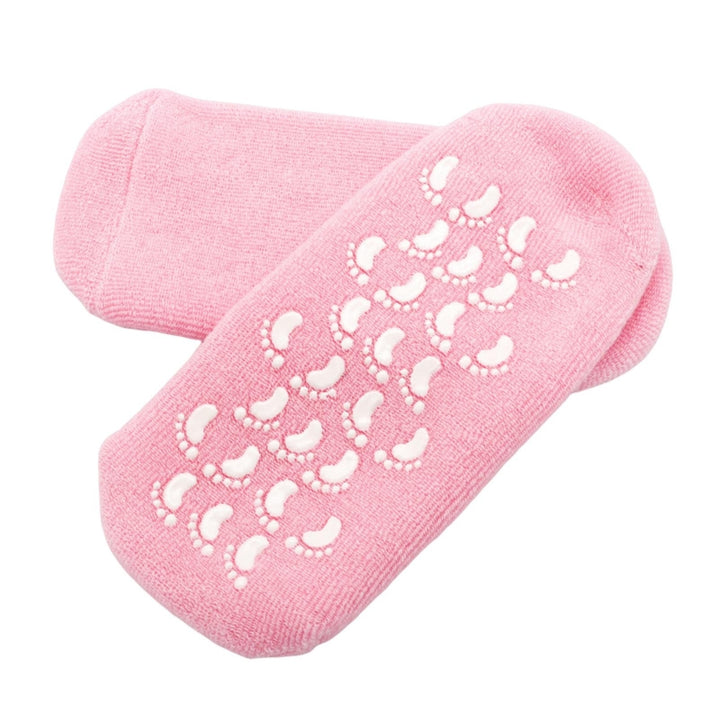 1 Pair Anti-slip Bottom Low-Tube High Elasticity Heel Gel Socks Exfoliator Essential Oils Heel Gel Socks Health Care Image 4