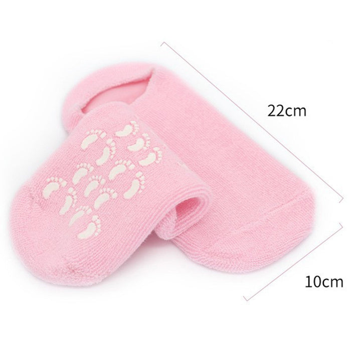 1 Pair Anti-slip Bottom Low-Tube High Elasticity Heel Gel Socks Exfoliator Essential Oils Heel Gel Socks Health Care Image 12