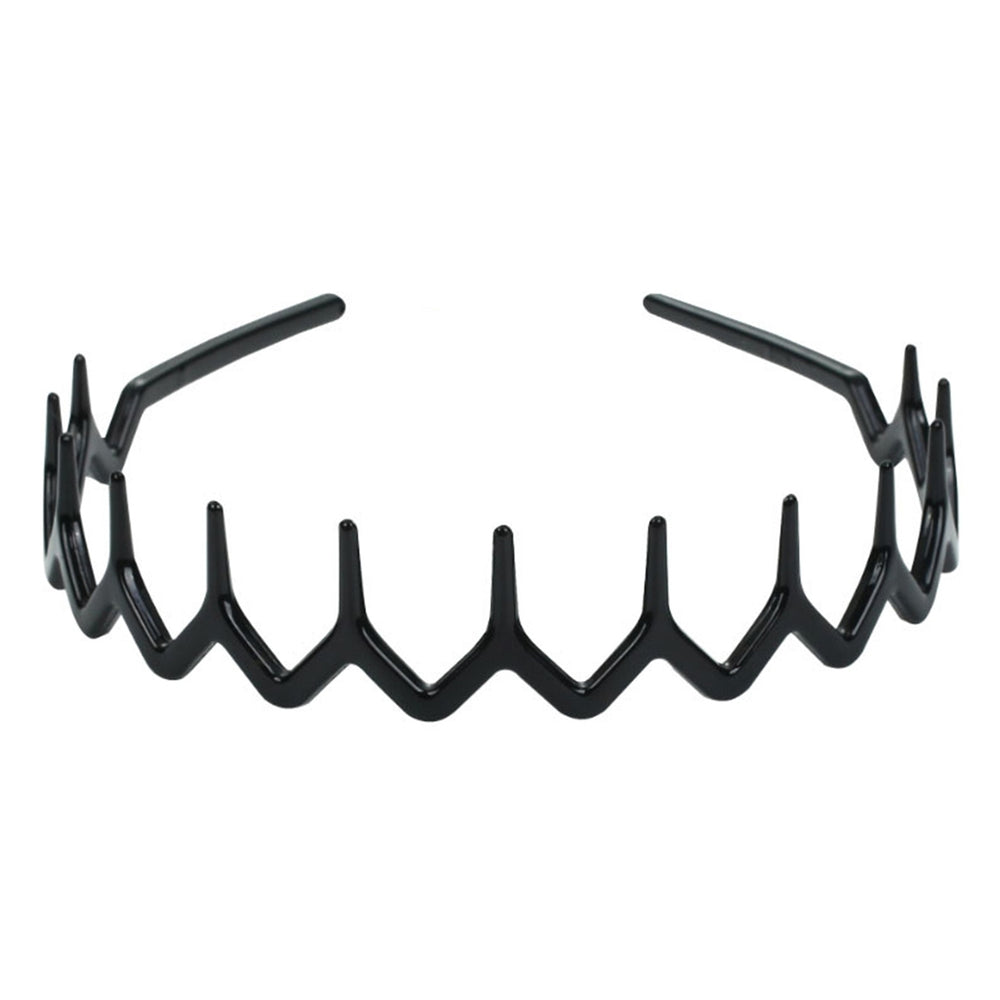 Teeth Comb Non-slip Hair Hoop Unisex Wave Shape Bangs Headband Hair Accessories Image 2