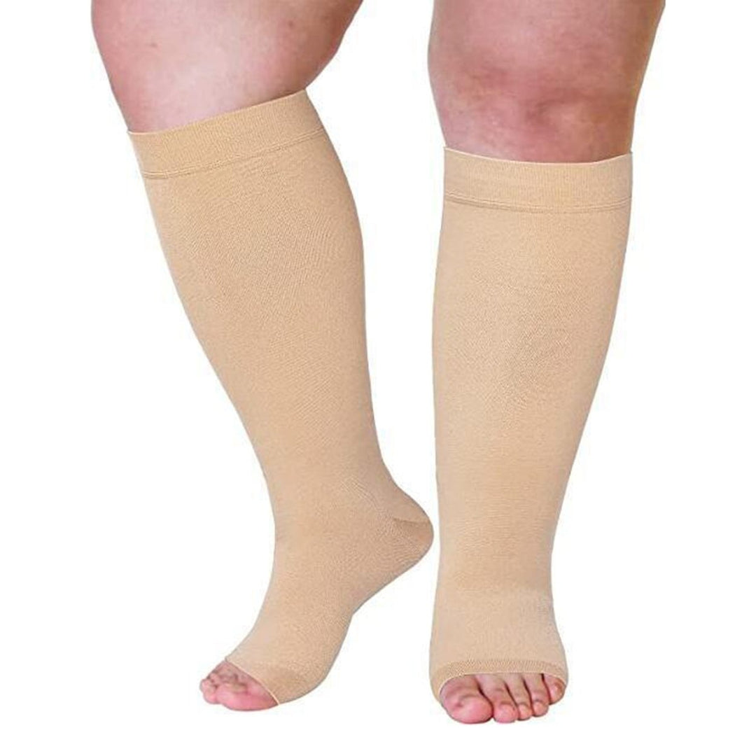 1 Pair Vein Compression Socks Unisex Promote Blood-circulating Varicosity Compression Soft Vein Compression Stockings Image 1