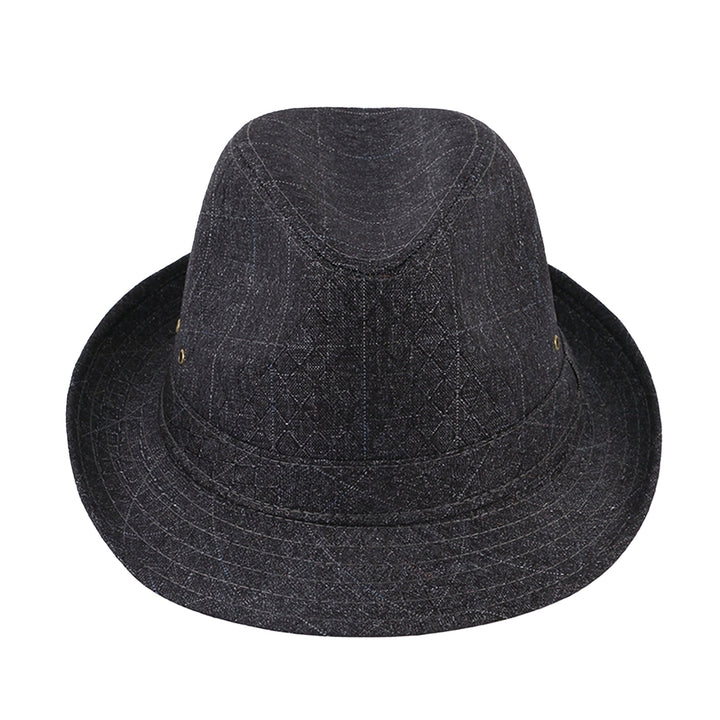 Hemming Wide Brim Breathable Holes Folding Jazz Hat Mid-aged Men Outdoor Sun Hat Fashion Accessories Image 8