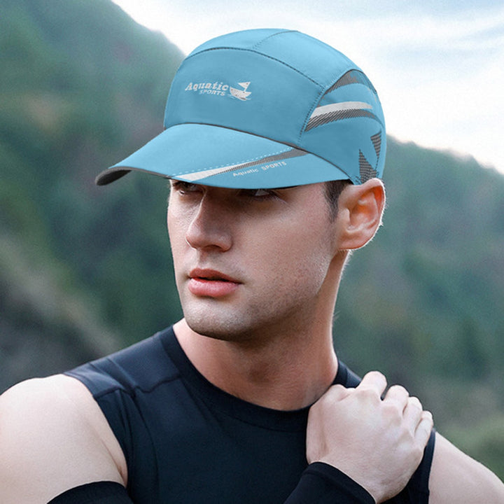 Baseball Hat Quick Dry Breathable Sun Protection Hollow Out Mesh Patchwork Sunshade Contrast Color Outdoor Fishing Men Image 9