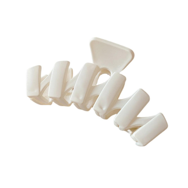 Head Clip Trendy Beautiful Strong Claw Large Size Eco-friendly Daily Styling Resin Solid Color Shark Clip Hair Image 1