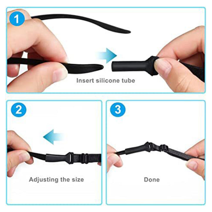 Eyeglasses Strap Adjustable Super Soft Reusable Friendly to Skin Universal Silicone Sports Eyeglass Strap Rope Image 9