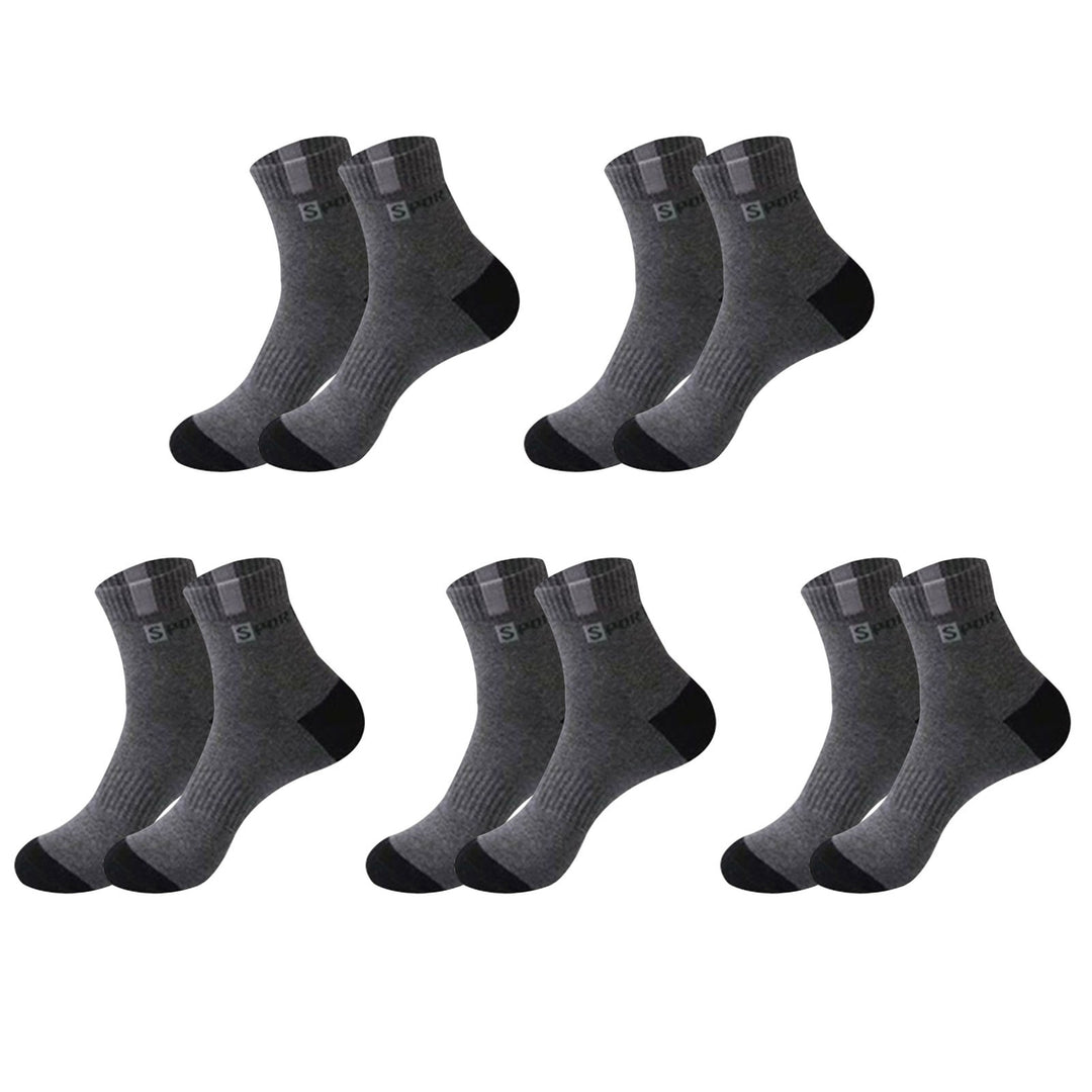 5 Pairs Sports Socks Breathable Sweat Absorption Letter Printed Mid-Tube Soft Socks Sports Wear Bouncy Summer Outdoor Image 6