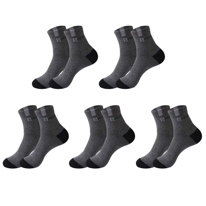 5 Pairs Sports Socks Breathable Sweat Absorption Letter Printed Mid-Tube Soft Socks Sports Wear Bouncy Summer Outdoor Image 6
