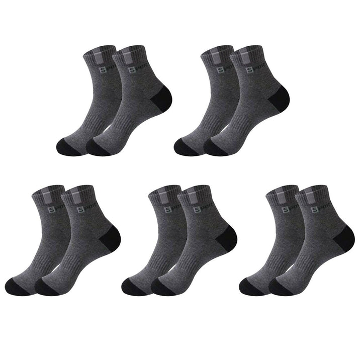 5 Pairs Sports Socks Breathable Sweat Absorption Letter Printed Mid-Tube Soft Socks Sports Wear Bouncy Summer Outdoor Image 1