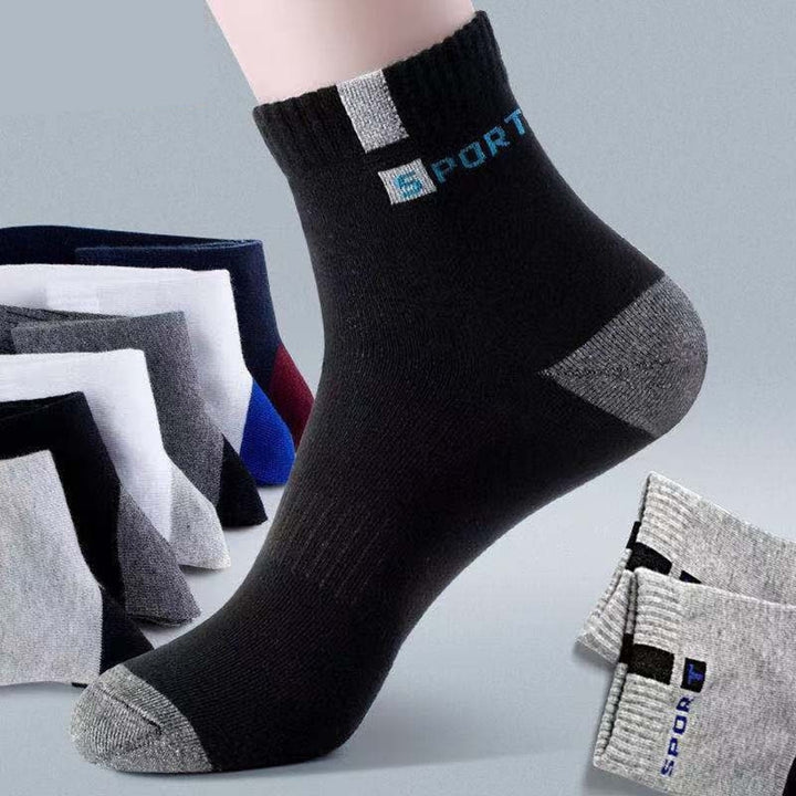 5 Pairs Sports Socks Breathable Sweat Absorption Letter Printed Mid-Tube Soft Socks Sports Wear Bouncy Summer Outdoor Image 7