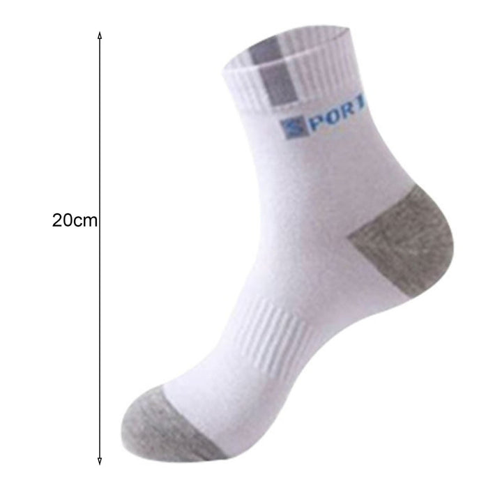 5 Pairs Sports Socks Breathable Sweat Absorption Letter Printed Mid-Tube Soft Socks Sports Wear Bouncy Summer Outdoor Image 10